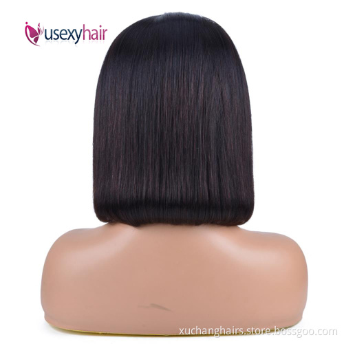 Custom Glueless Headband Half Wig,Bob Wigs With Headband Attached,Virgin Brazilian Human Hair Headband Wigs for Black Women